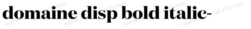 domaine disp bold italic字体转换
